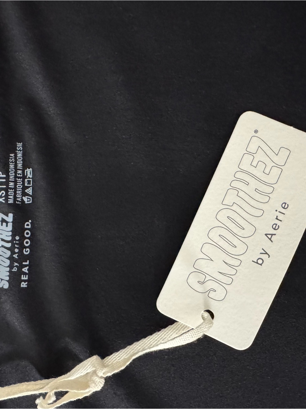 aerie Smoothiez Short Sleeve Tee - Black